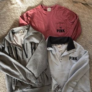 Set of 3 PINK lounge tops all size XS